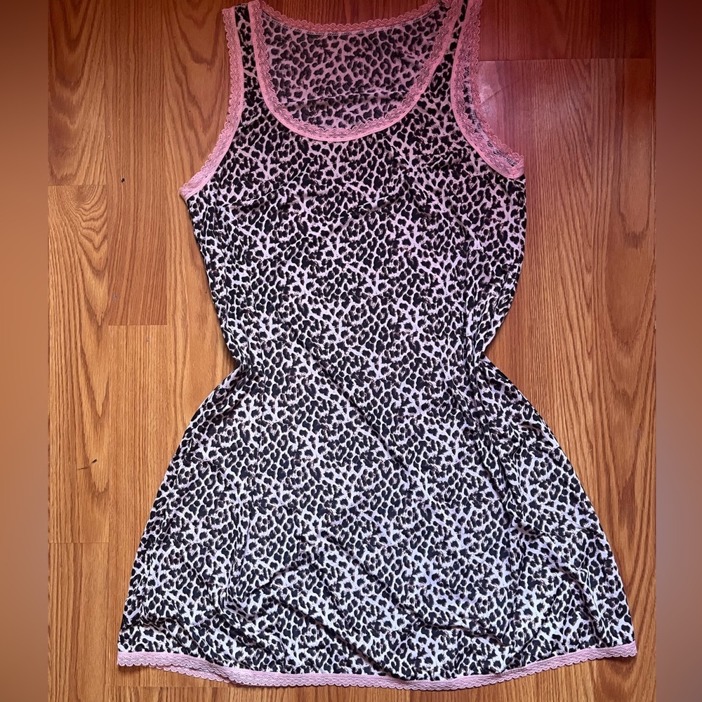 Women’s Animal Print y2k silk lace dress size S/M